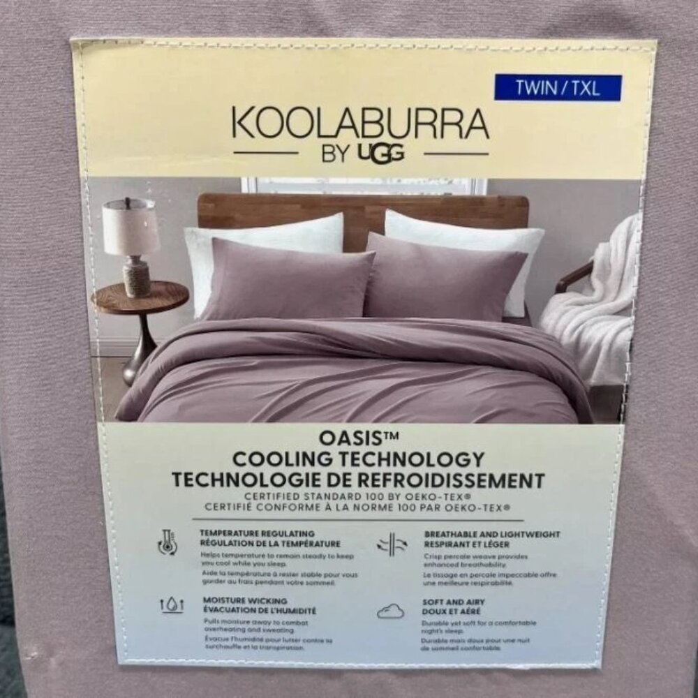 NEW Pink Full Sheet Set Set Koolaburra by UGG Oasis Cooling Technology